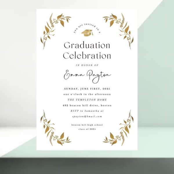 Tranding Card - Tiny Gold Botanical