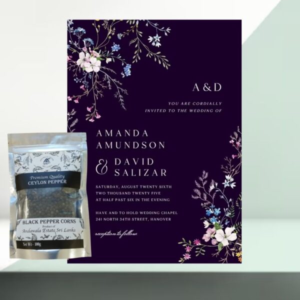 Ceylon Pepper with Wedding Cards