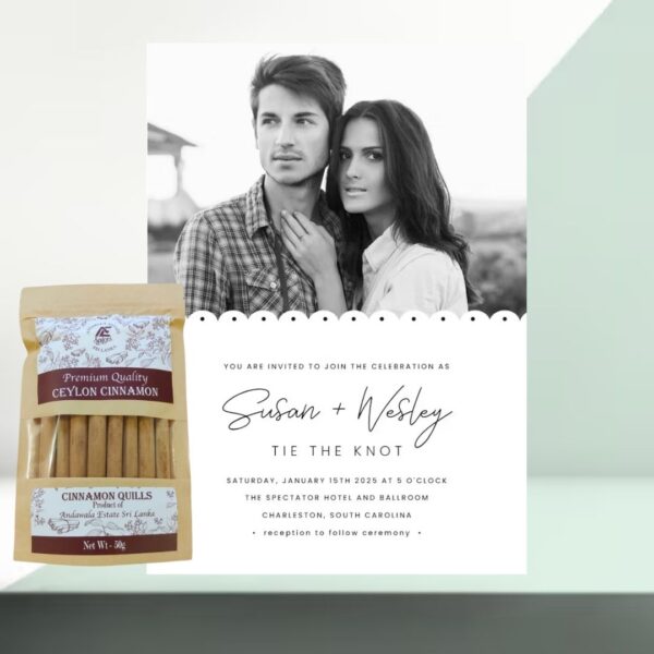Ceylon Cinnamon with Wedding Cards