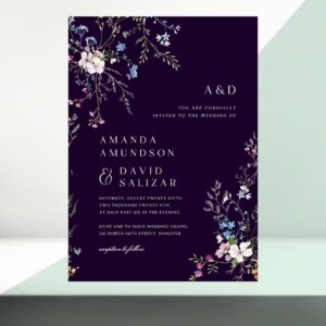 Wedding Card - Dainty Flowers