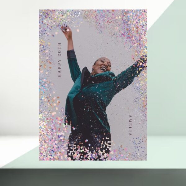 Birthday Card - Rainbow Confetti